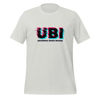 UBI UNIVERSAL BASIC INCOME Glitch T-Shirt (unisex) - Silver / M