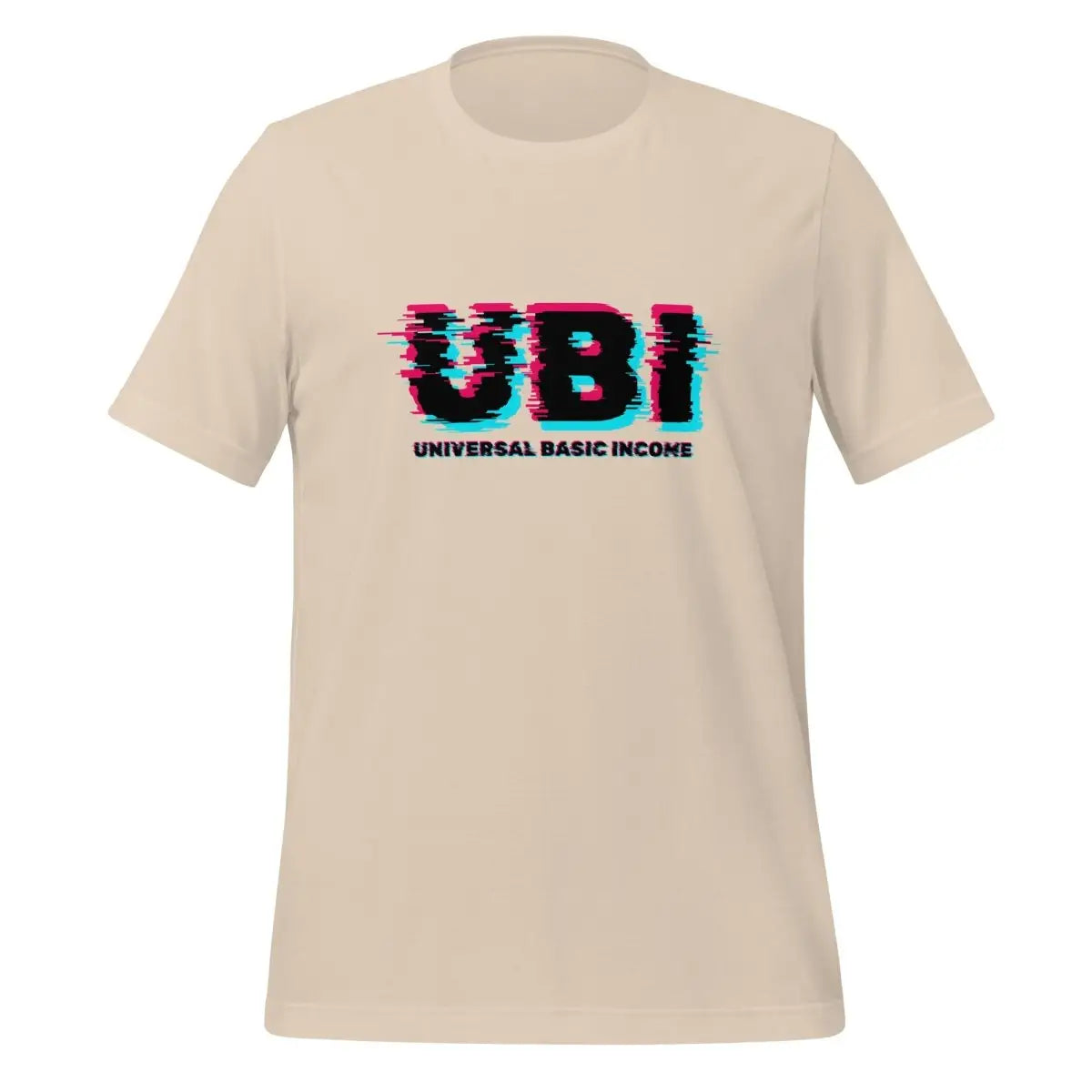 UBI UNIVERSAL BASIC INCOME Glitch T-Shirt (unisex) - Soft Cream / M