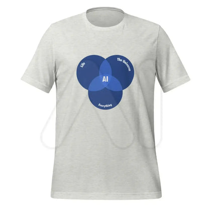 AI Venn Diagram T-Shirt (unisex) - Ash / M