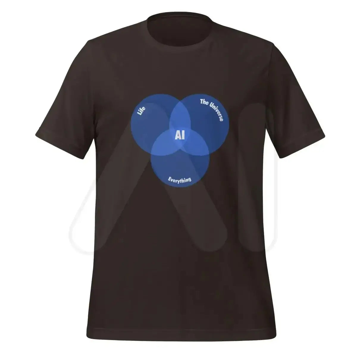 AI Venn Diagram T-Shirt (unisex) - Brown / M