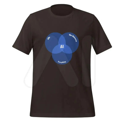 AI Venn Diagram T-Shirt (unisex) - Brown / M