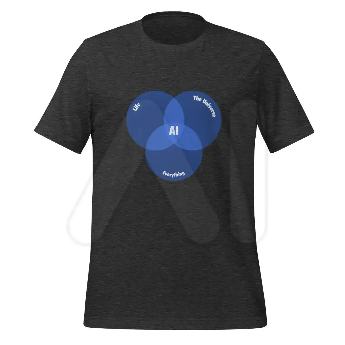 AI Venn Diagram T-Shirt (unisex) - Dark Grey Heather / M