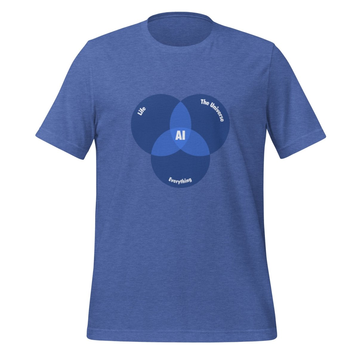 AI Venn Diagram T - Shirt (unisex) - Heather True Royal - AI Store