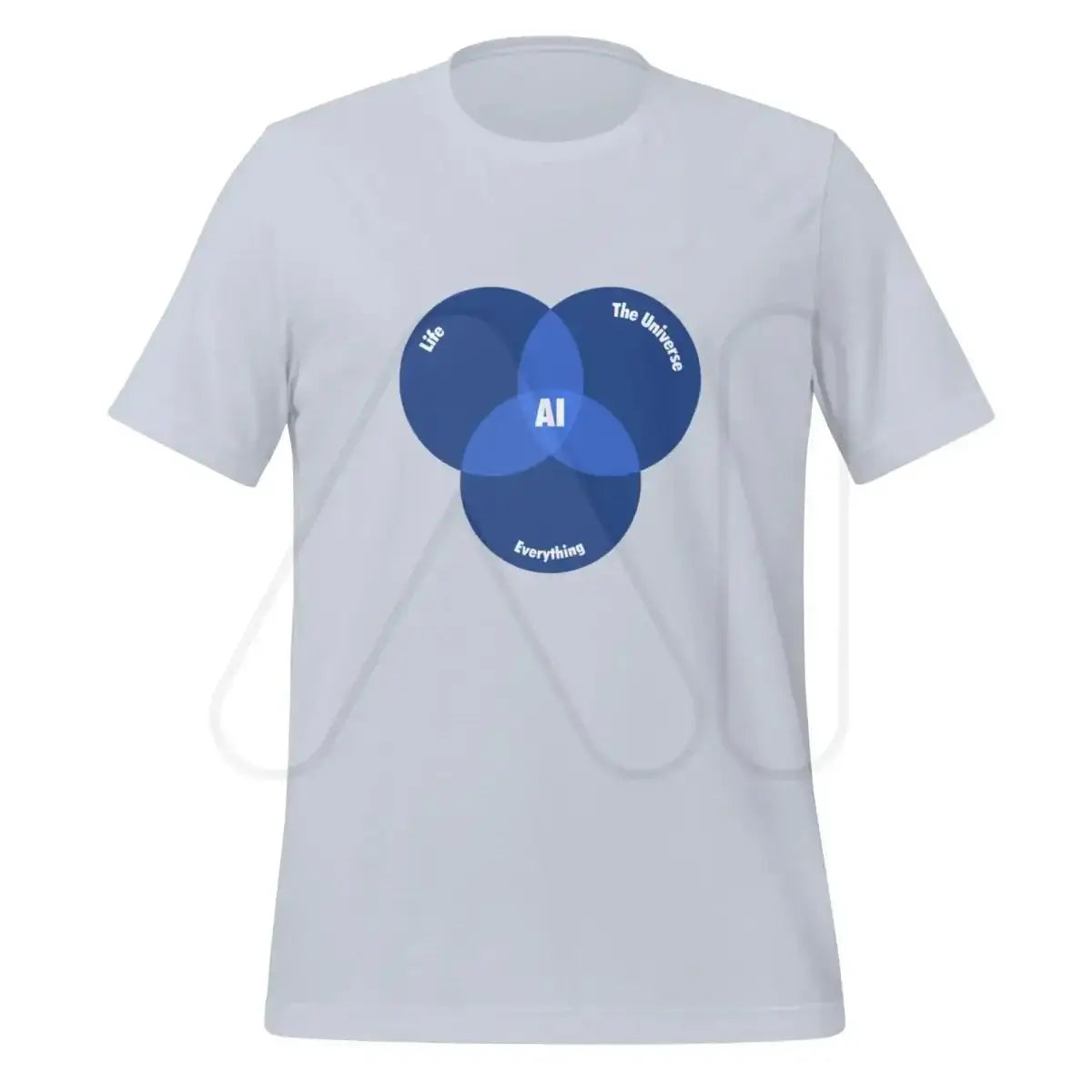 The Ai Venn Diagram T-shirt (unisex) Light Blue / m.