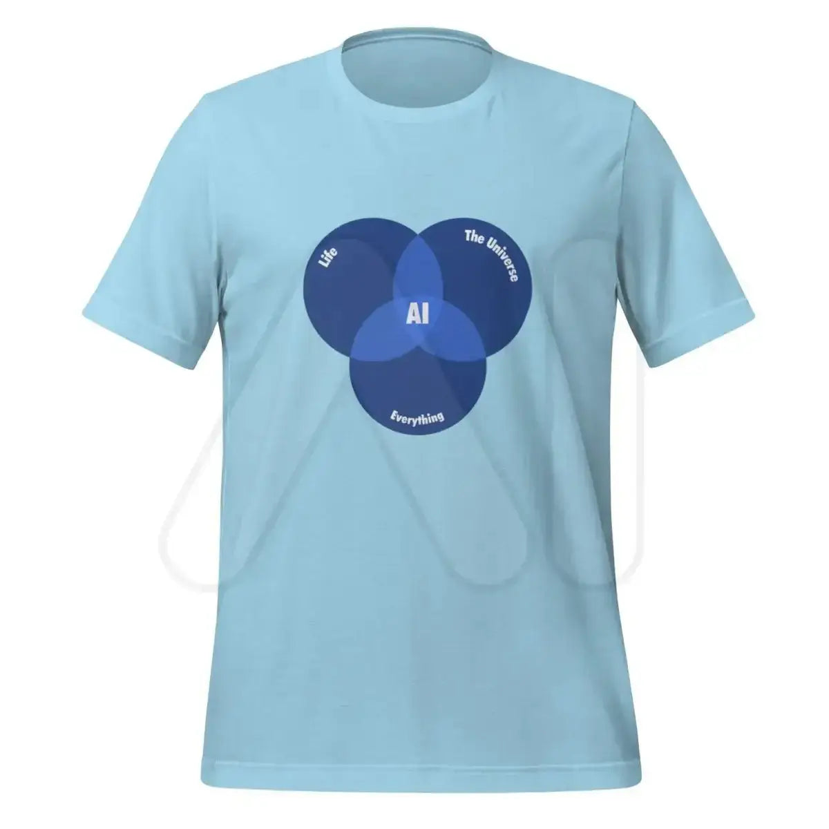 The Ai Venn Diagram T-shirt (unisex) Ocean Blue / m.