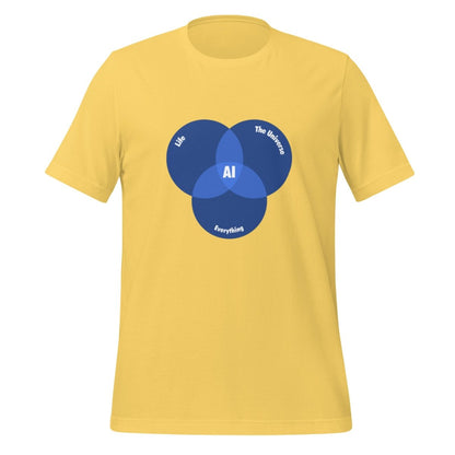 AI Venn Diagram T - Shirt (unisex) - Yellow - AI Store