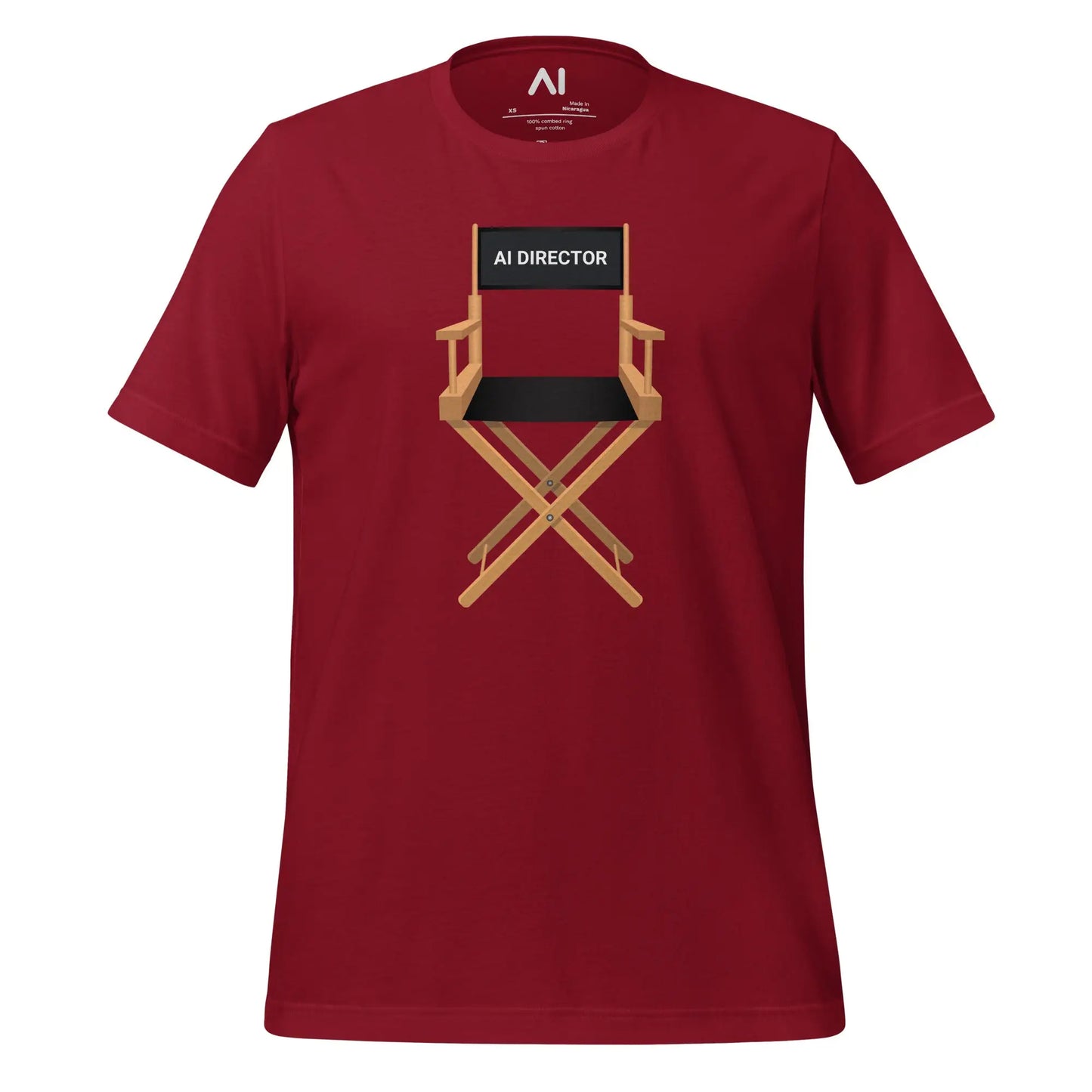 The Ai Video Director Chair T-shirt (unisex) Cardinal / m.