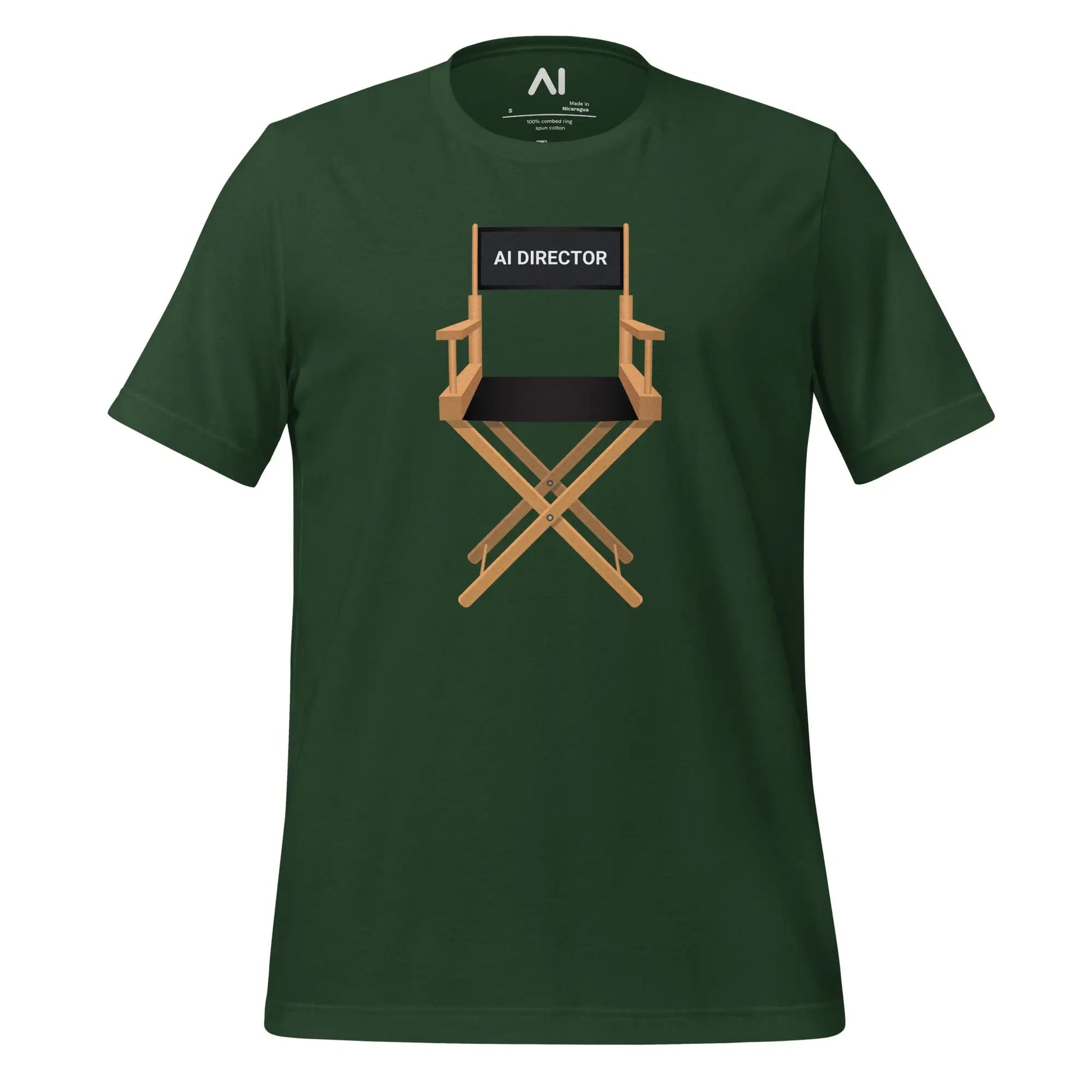 AI Video Director Chair T-Shirt (unisex) - Forest / M