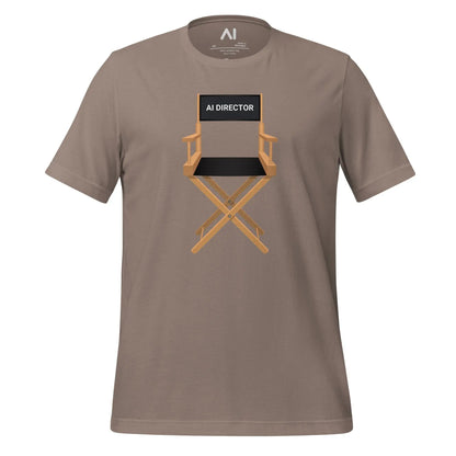 AI Video Director Chair T-Shirt (unisex) - Pebble / M