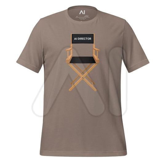 AI Video Director Chair T-Shirt (unisex) - Pebble / M