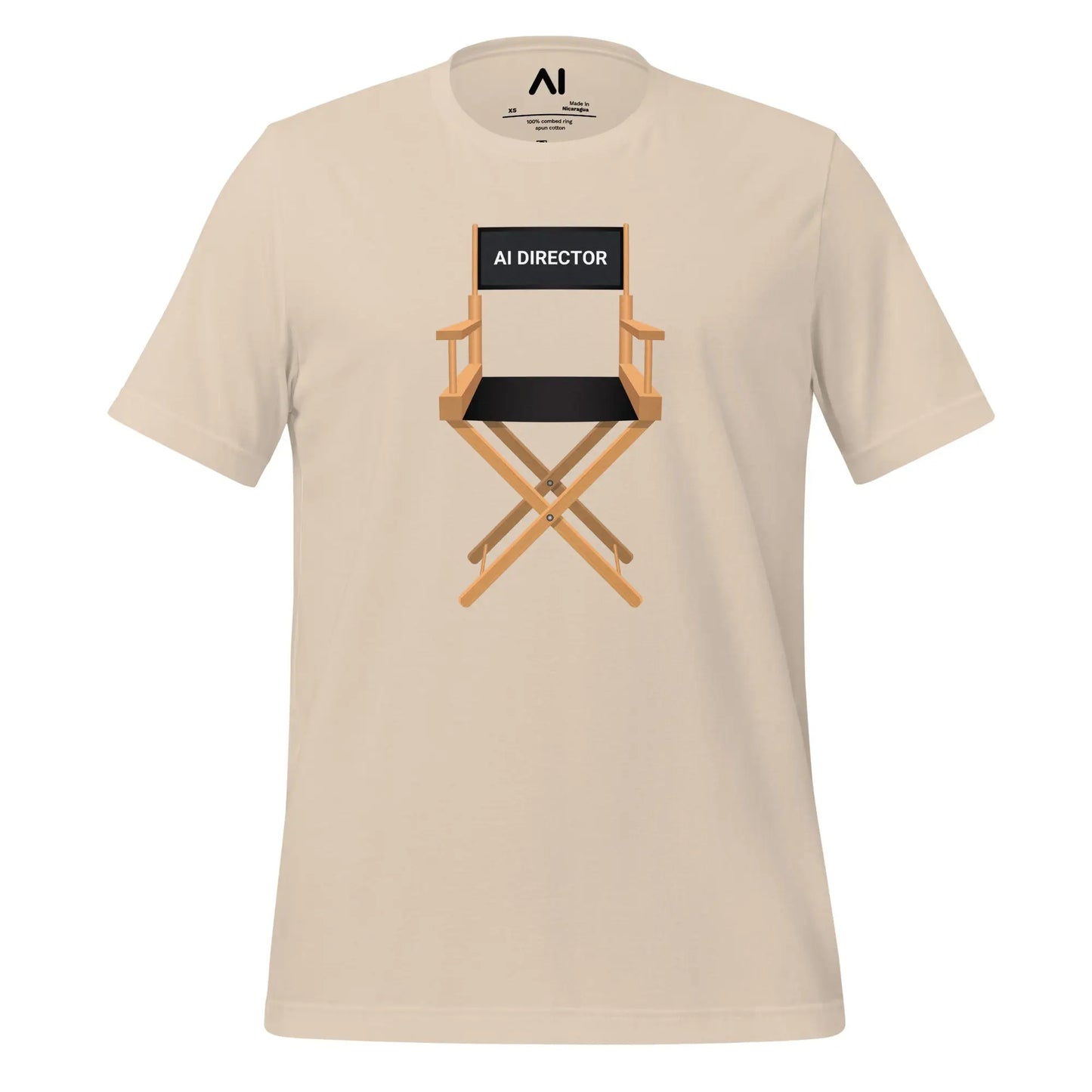 The Ai Video Director Chair T-shirt (unisex) Soft Cream / m.