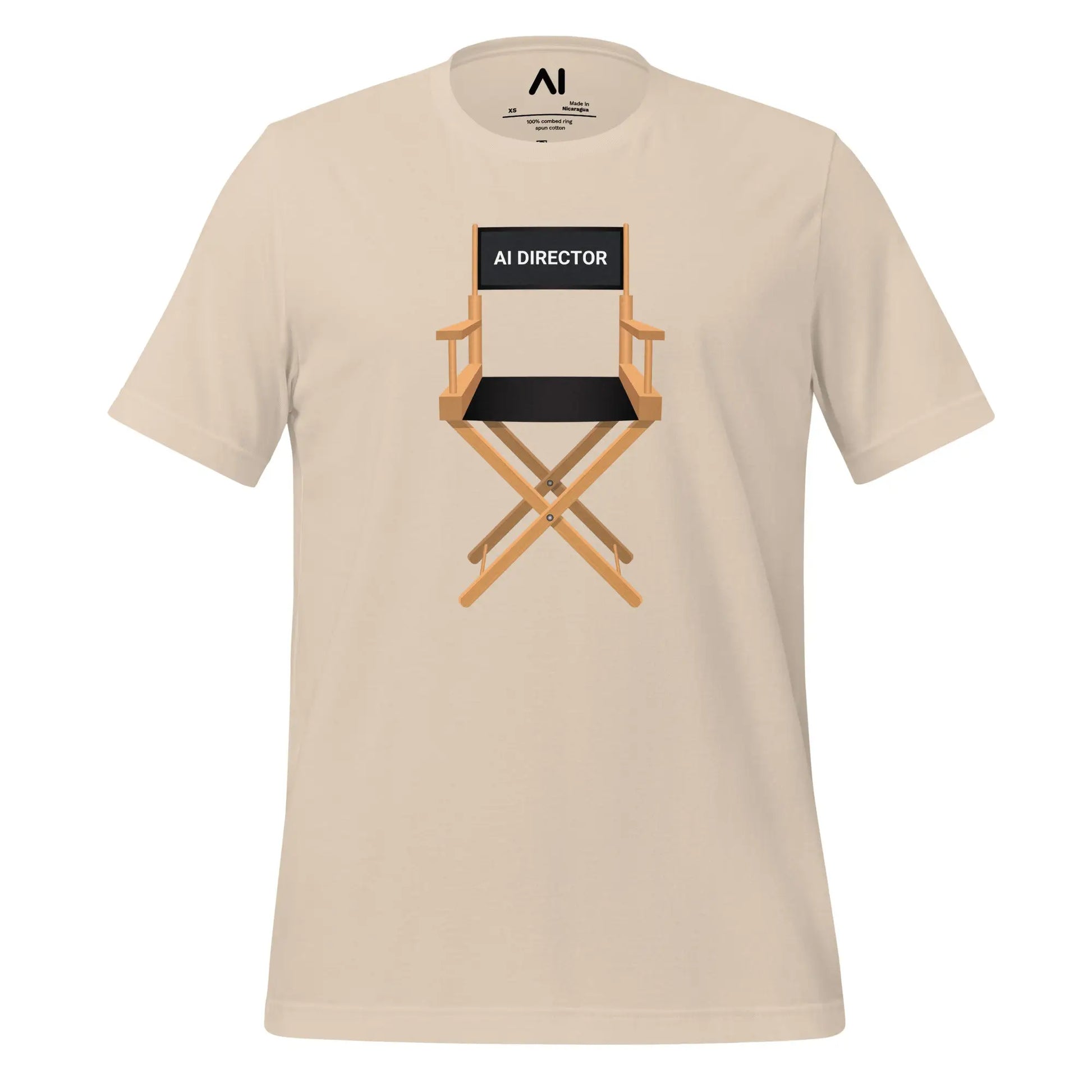 AI Video Director Chair T-Shirt (unisex) - Soft Cream / M