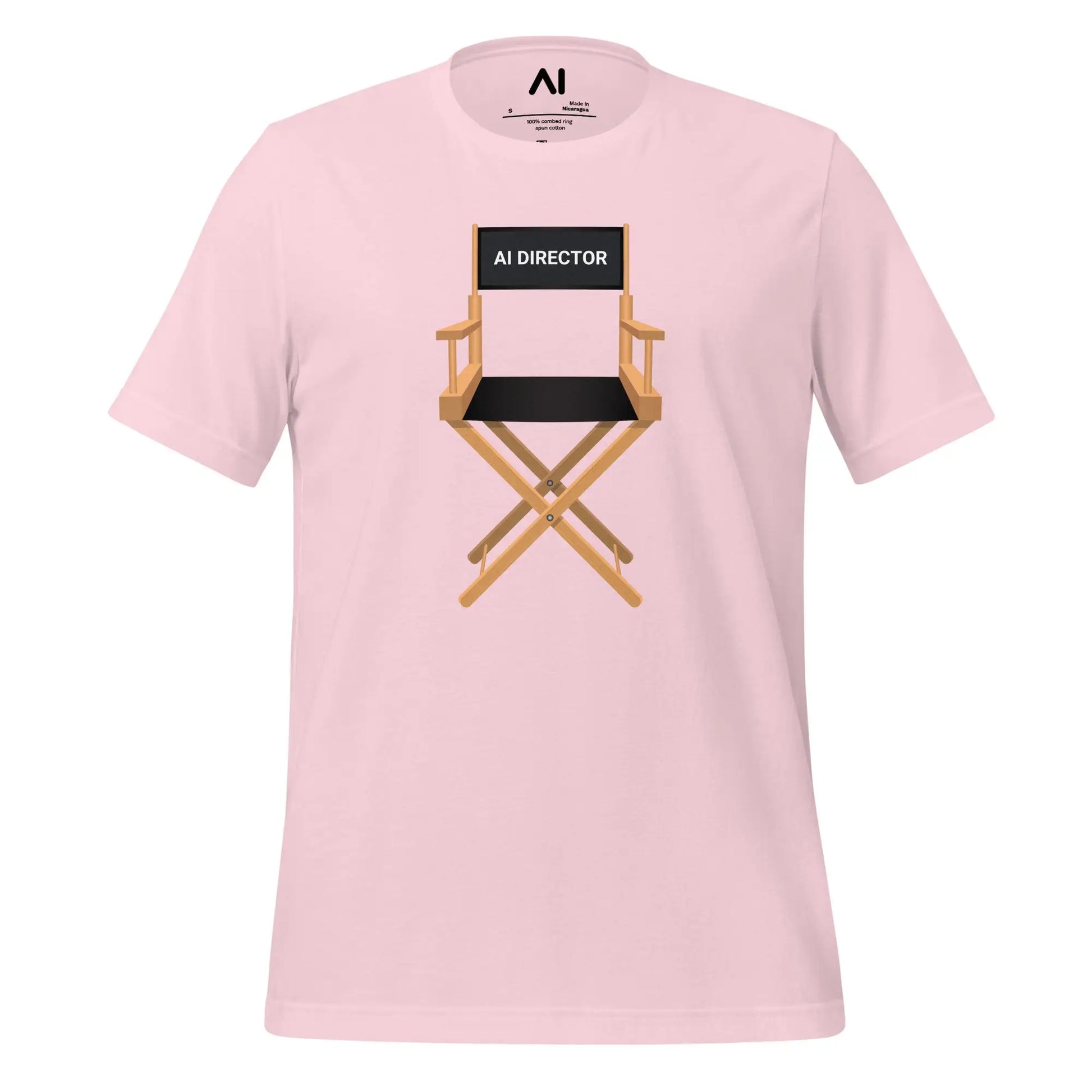 AI Video Director Chair T-Shirt (unisex) - Soft Pink / M