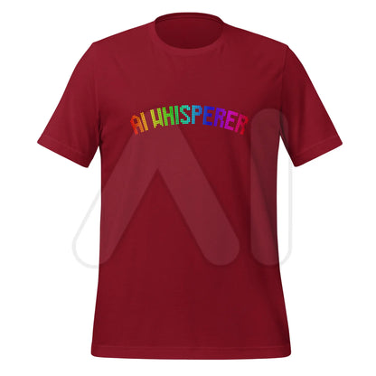 AI WHISPERER Rainbow T-Shirt (unisex) - Cardinal / M