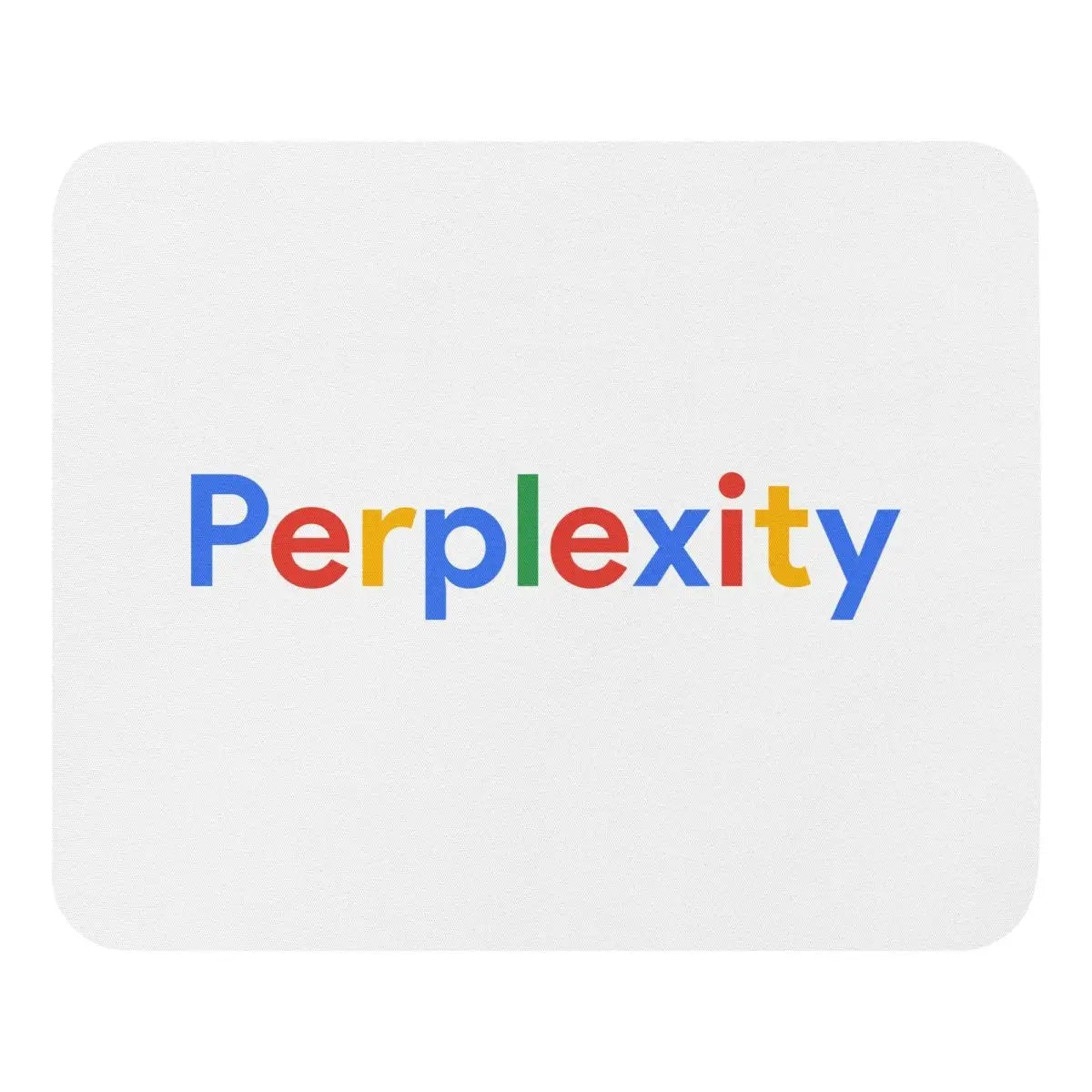 White Perplexity Search Logo Mouse Pad