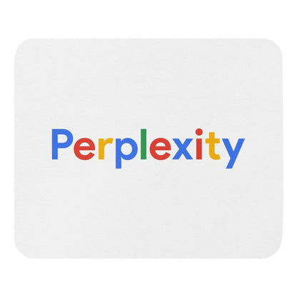 White Perplexity Search Logo Mouse Pad