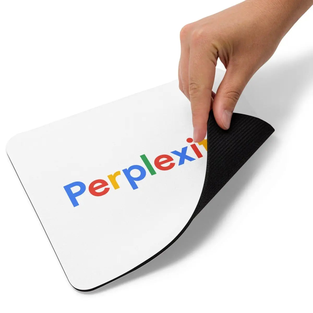 White Perplexity Search Logo Mouse Pad