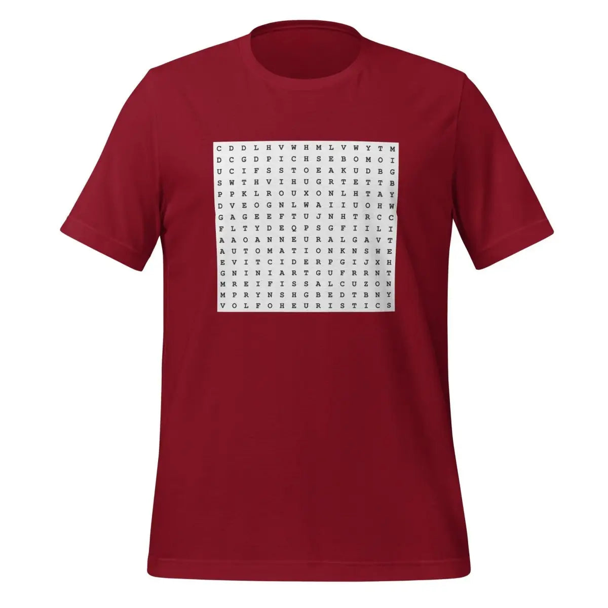 AI Word Puzzle T-Shirt (unisex) - Cardinal / M