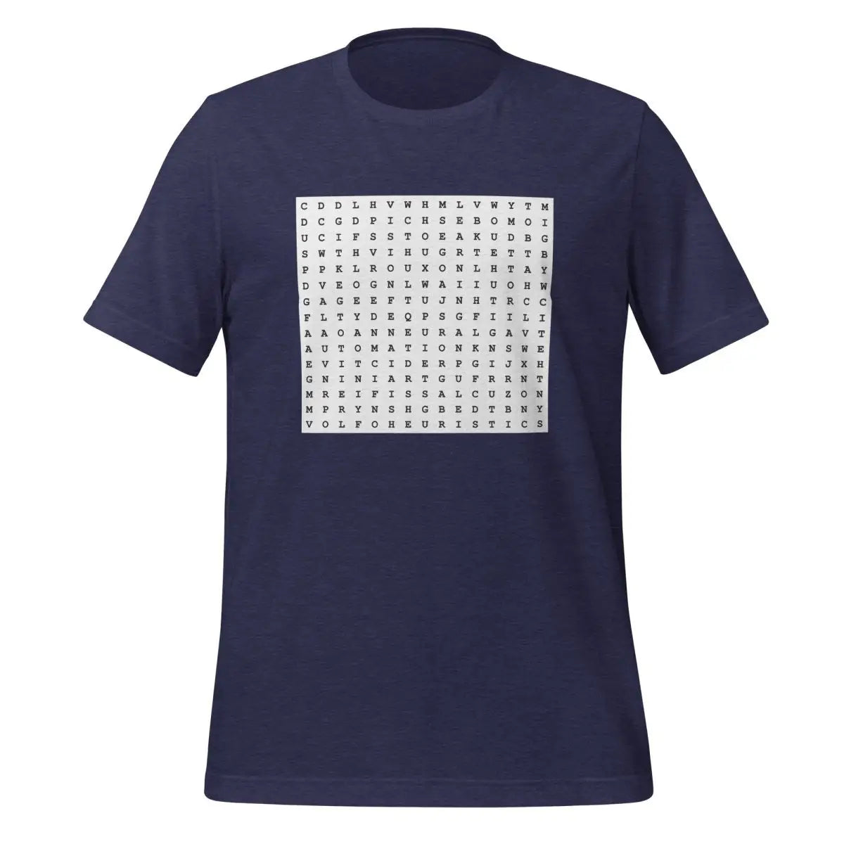 AI Word Puzzle T-Shirt (unisex) - Heather Midnight Navy / M