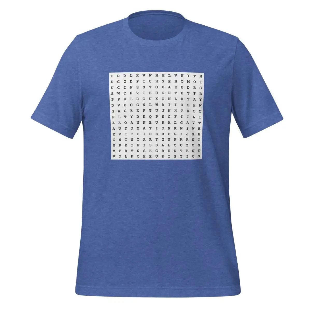 AI Word Puzzle T-Shirt (unisex) - Heather True Royal / M