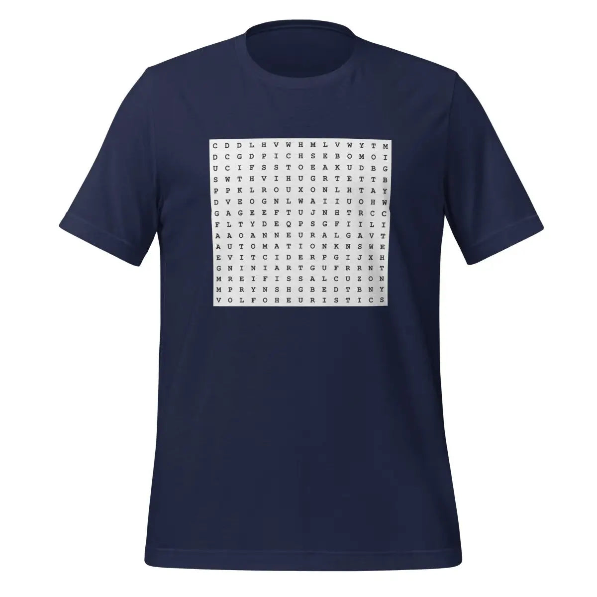 AI Word Puzzle T-Shirt (unisex) - Navy / M