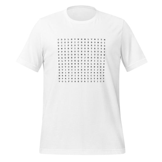 AI Word Puzzle T-Shirt (unisex) - White / M + 2024 AI Store Discount Code