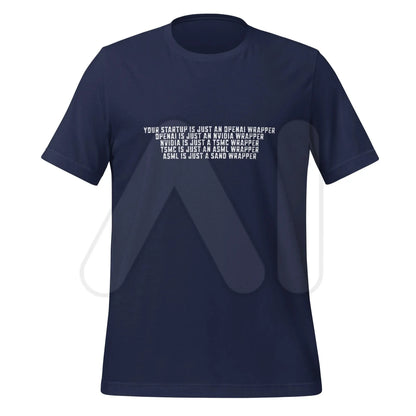 Your Startup is Just a Wrapper T-Shirt (unisex) - Navy / M