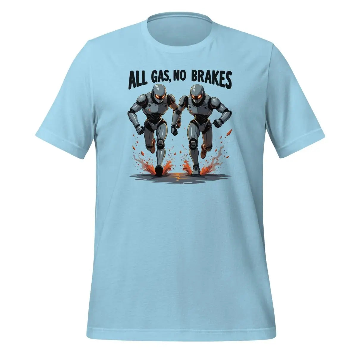 All Gas No Bakes Robots T-Shirt (unisex) - Ocean Blue / M