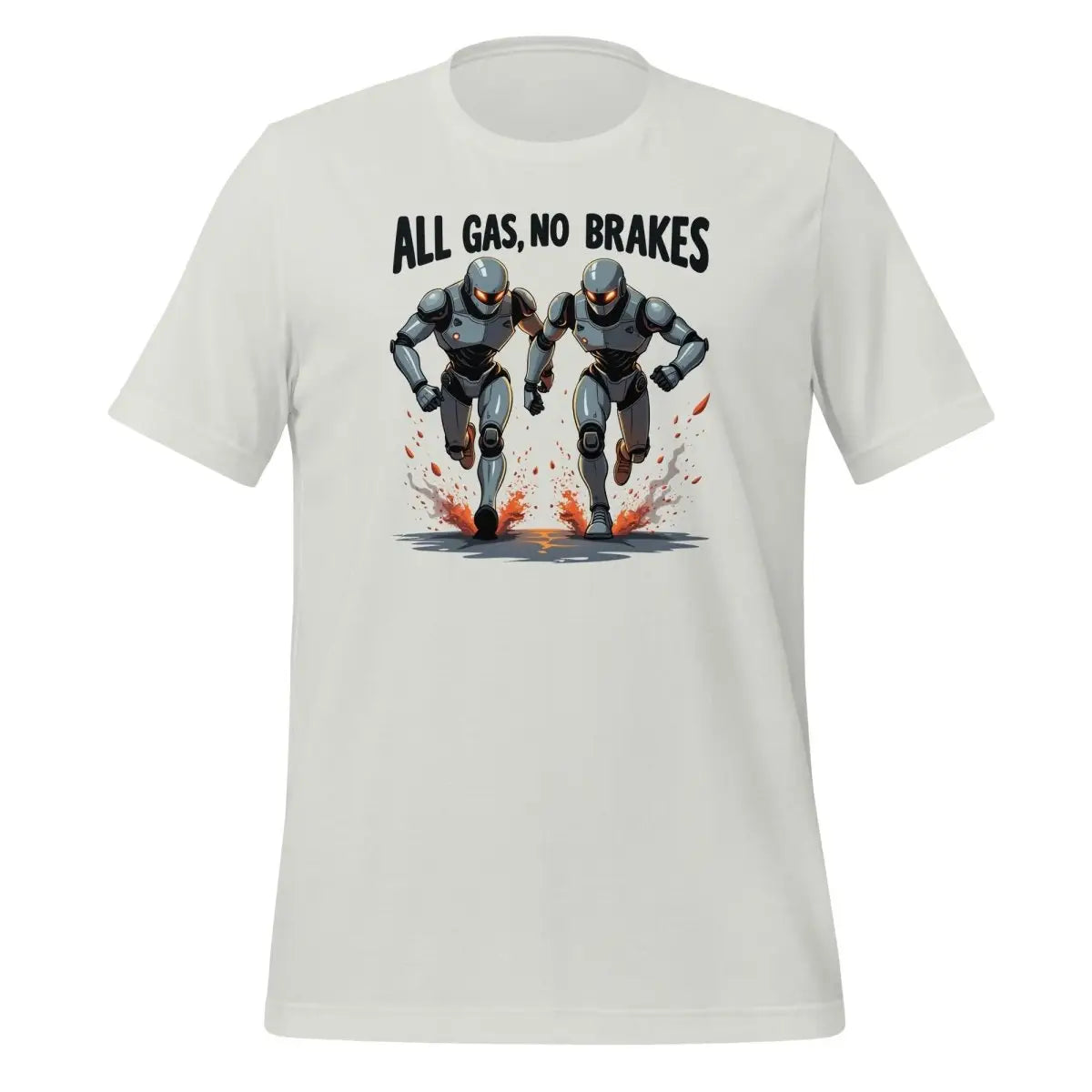 All Gas No Bakes Robots T-Shirt (unisex) - Silver / M