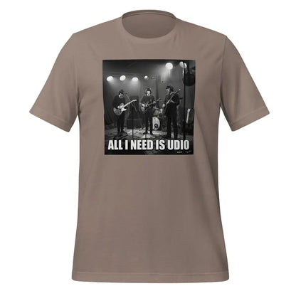 All I Need is Udio Meme T-Shirt (unisex) - Pebble / M