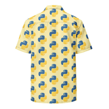 All-Over Print Banana Python Icon Button Shirt (unisex) - AI Store