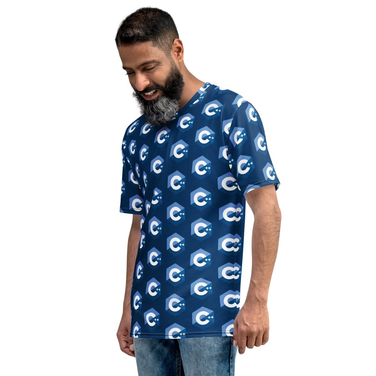 All - Over Print Blue C++ Logo T-Shirt (men) - XS - AI Store