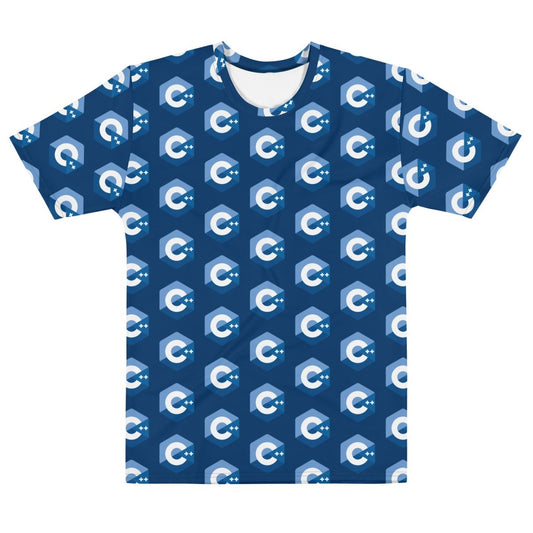 All - Over Print Blue C++ Logo T - Shirt (men) - XS - AI Store