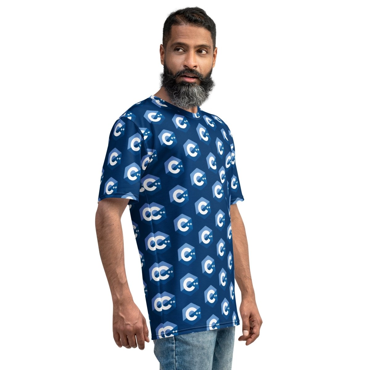 All - Over Print Blue C++ Logo T-Shirt (men) - XS - AI Store