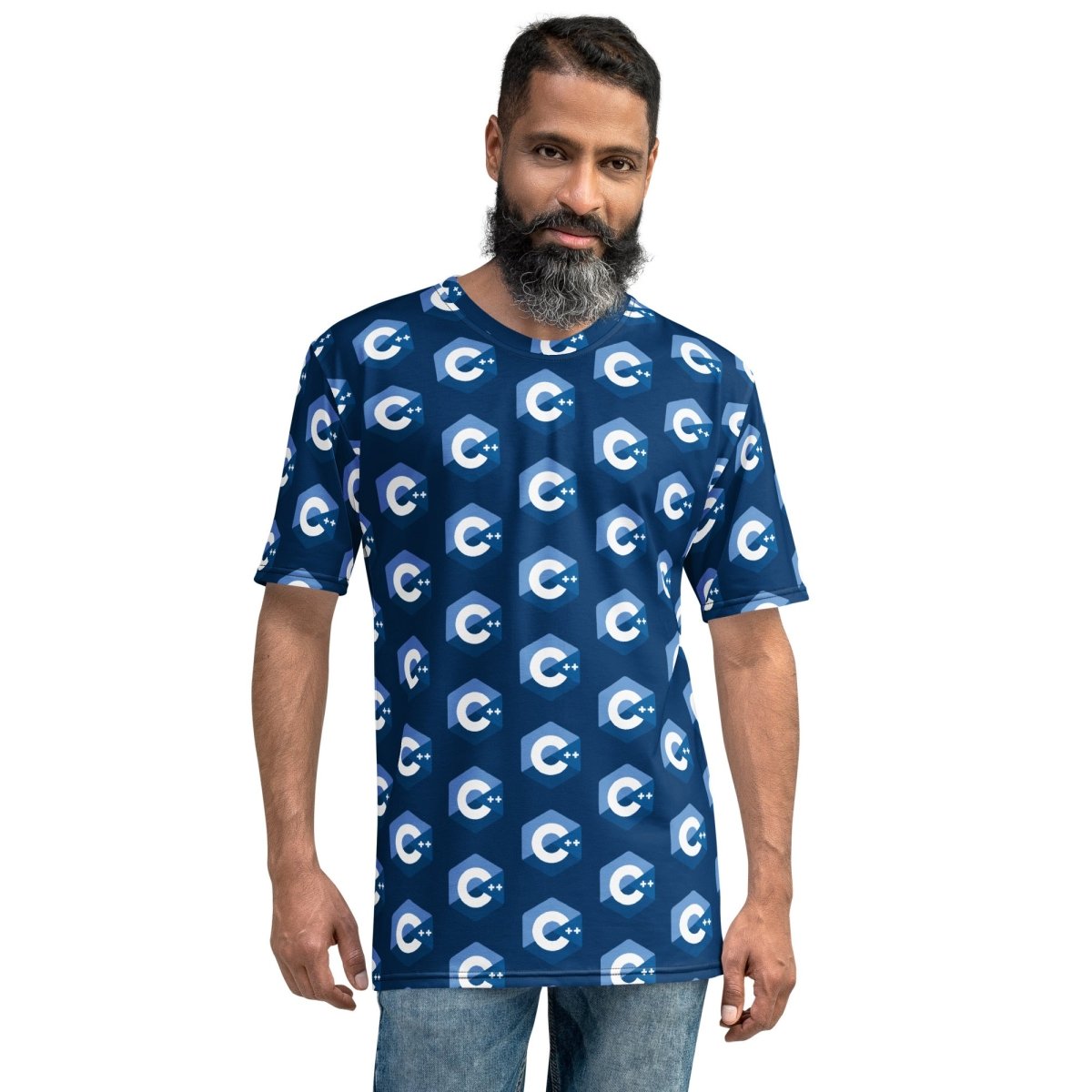 All - Over Print Blue C++ Logo T-Shirt (men) - XS - AI Store