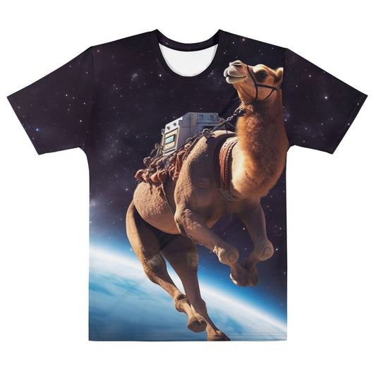 All-Over Print Camel Floating in Space T-Shirt (men) - AI Store