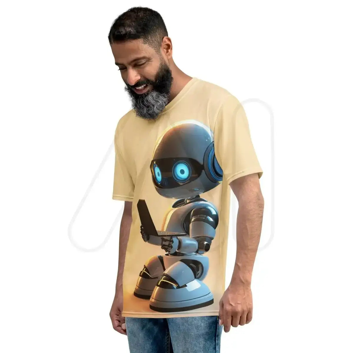 All-Over Print Computers Robot Hero T-Shirt (men)