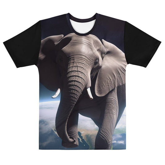 All - Over Print Elephant Floating in Space T - Shirt (men) - M - AI Store