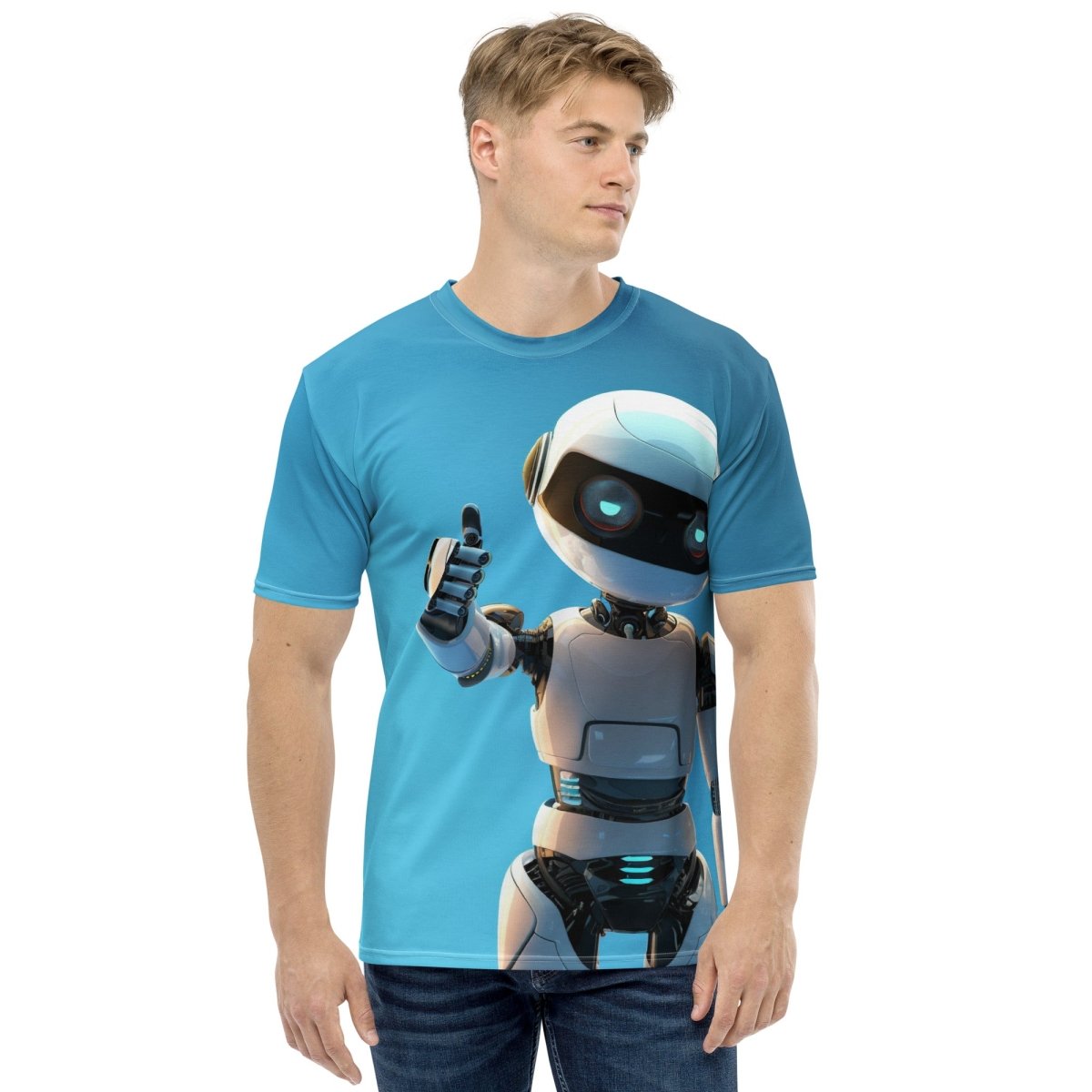 All-Over Print Featured Robot Hero T-Shirt (men) - AI Store