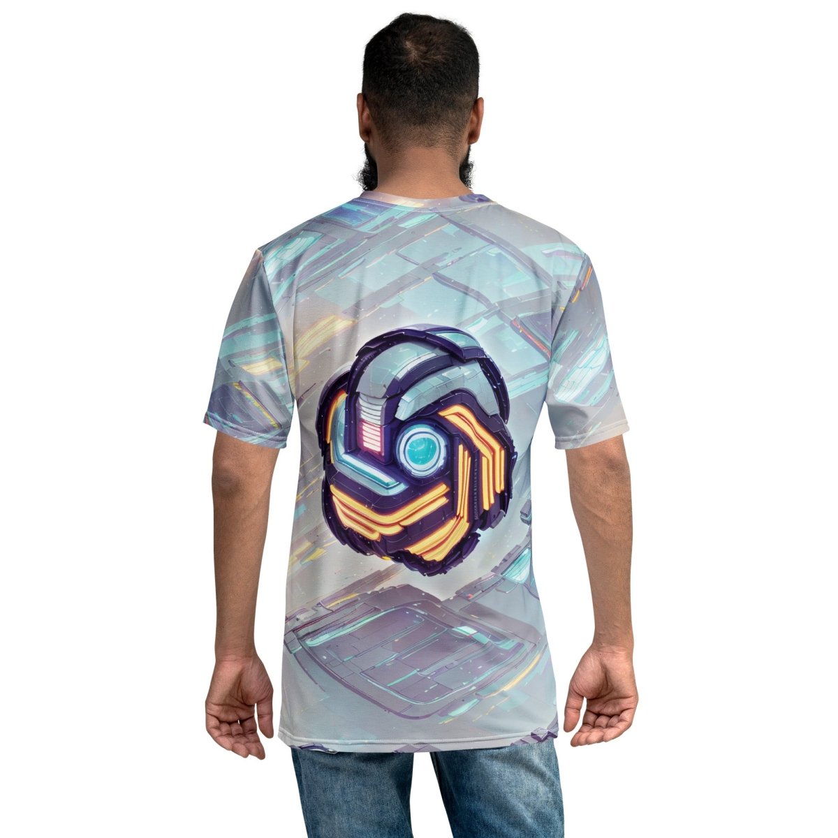 All - Over Print Futuristic OpenAI Logo Scene T - Shirt (men) - M - AI Store