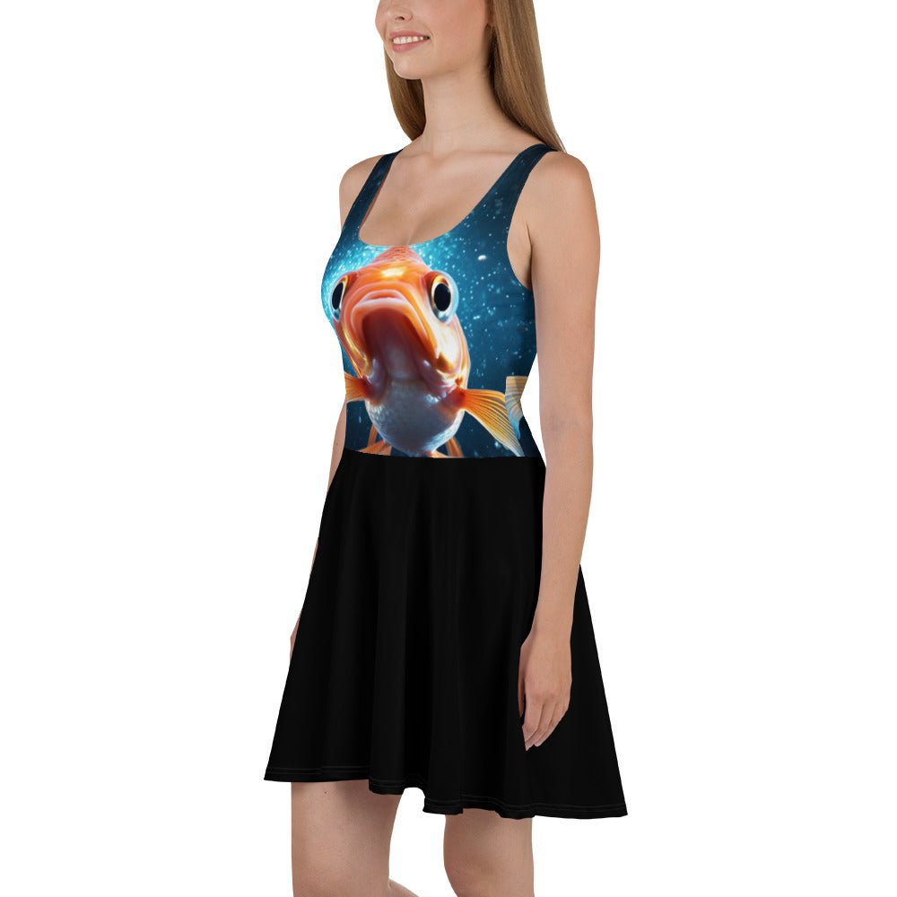All - Over Print Goldfish Skater Dress (women) - M - AI Store