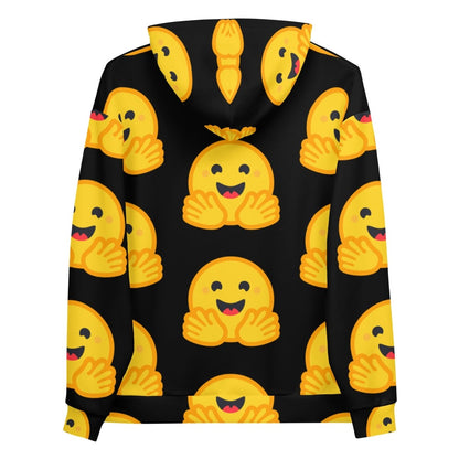 All - Over Print Hugging Face Icon Hoodie 2 (unisex) - M - AI Store