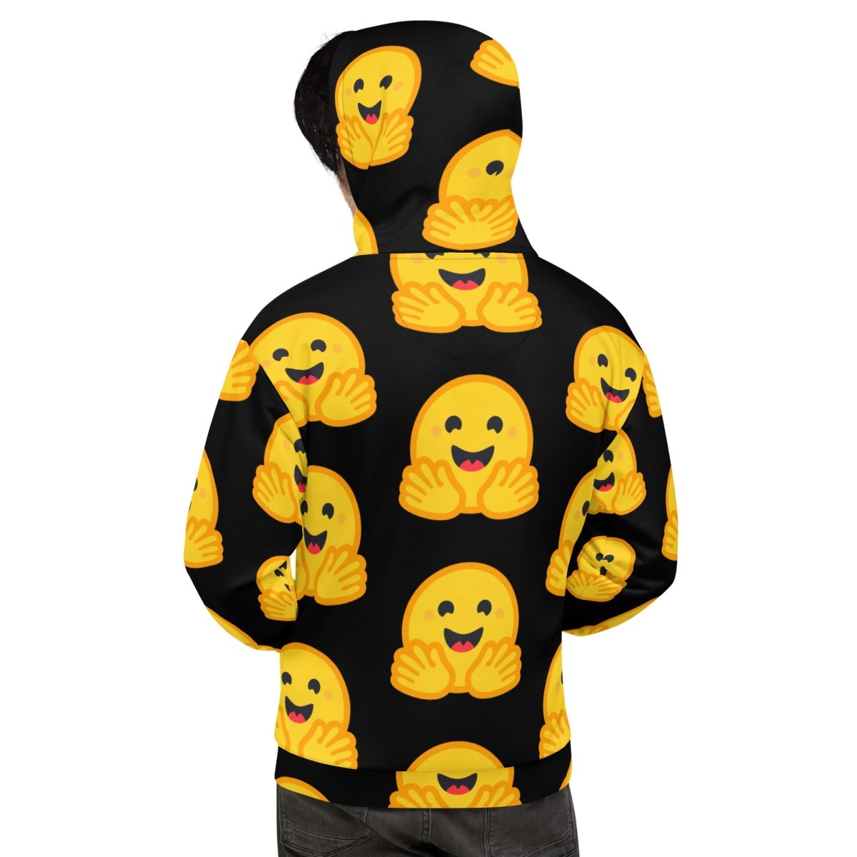 All - Over Print Hugging Face Icon Hoodie 2 (unisex) - M - AI Store