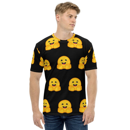All - Over Print Hugging Face Icon T - Shirt (men) - M - AI Store