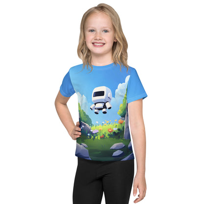 All-Over Print Floating Robot T-Shirt (children)