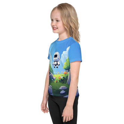 All-Over Print Floating Robot T-Shirt (children)