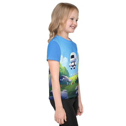 All-Over Print Floating Robot T-Shirt (children)