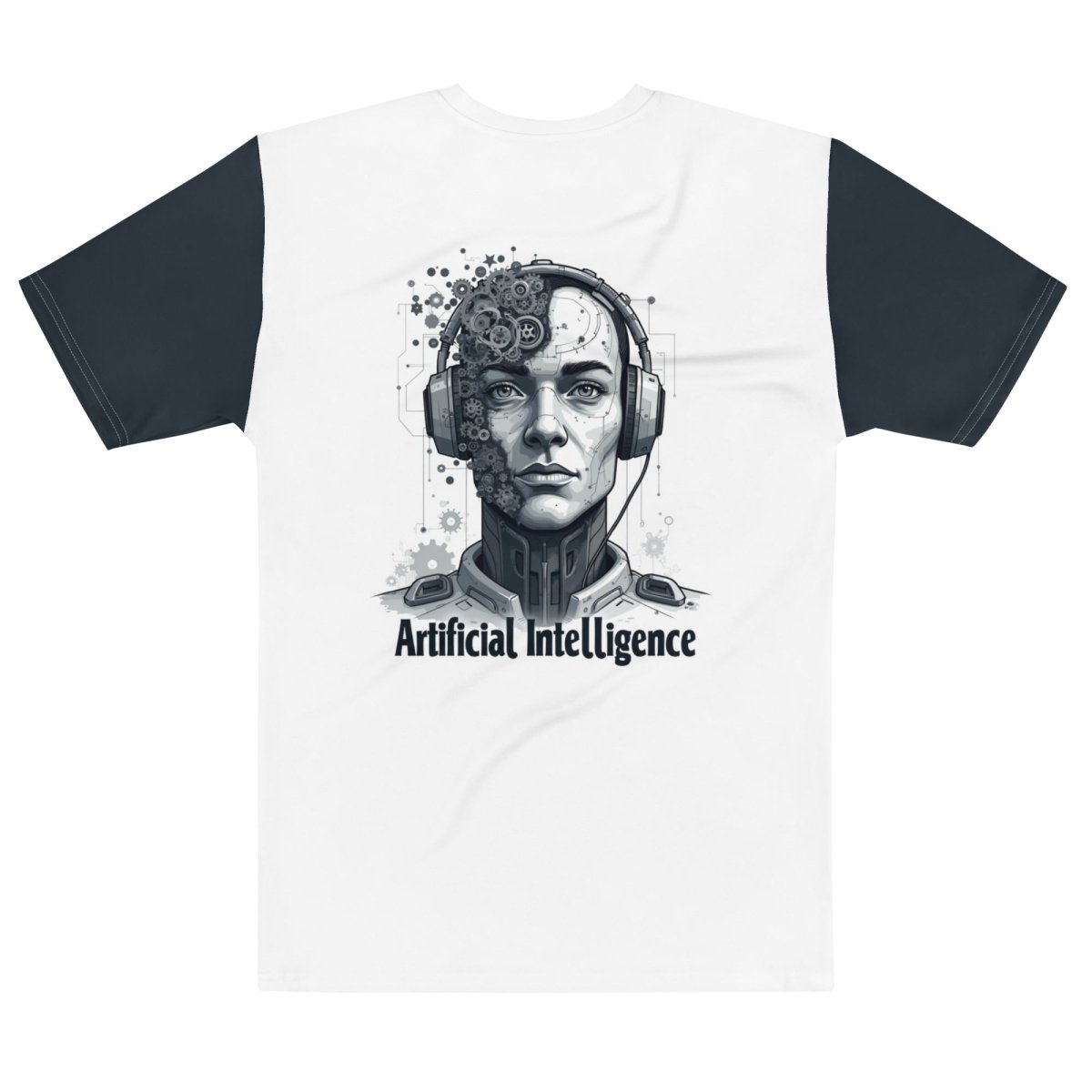 All - Over Print Male Gear Head Robot T-Shirt (men) - M - AI Store