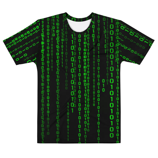 All-Over Print Matrix Falling Binary T-Shirt (men)