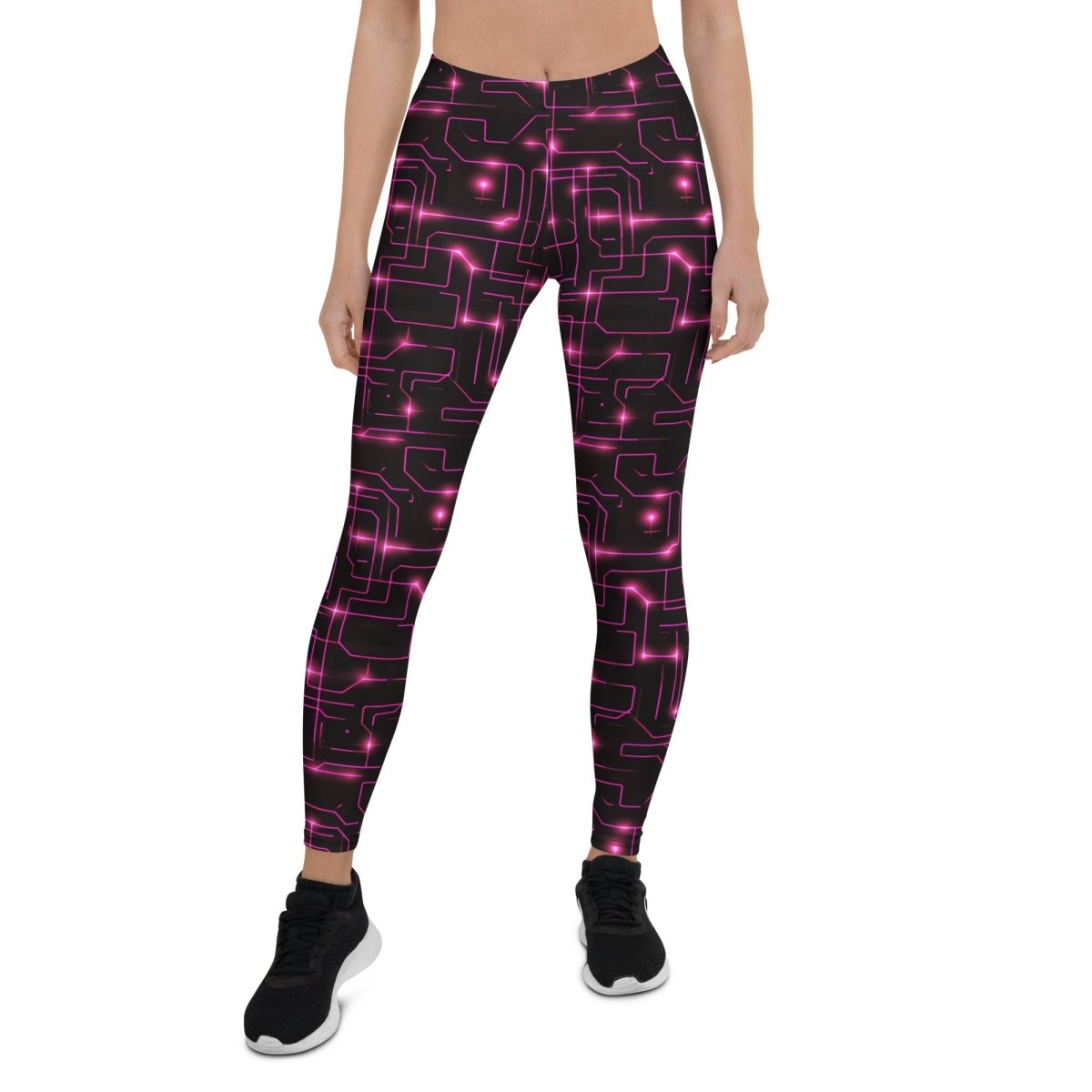 All - Over Print Pink Tron Leggings (women) - XS - AI Store